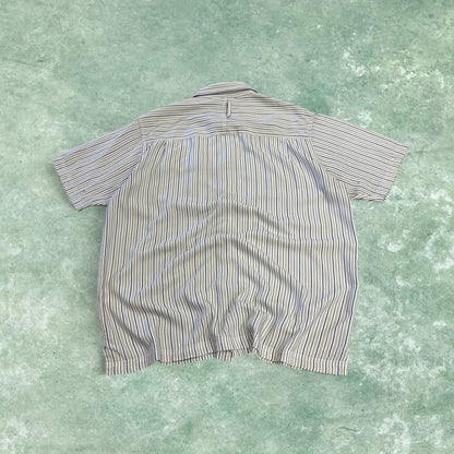 North Face striped short sleeve shirt white TNF Festival style surf check shirt