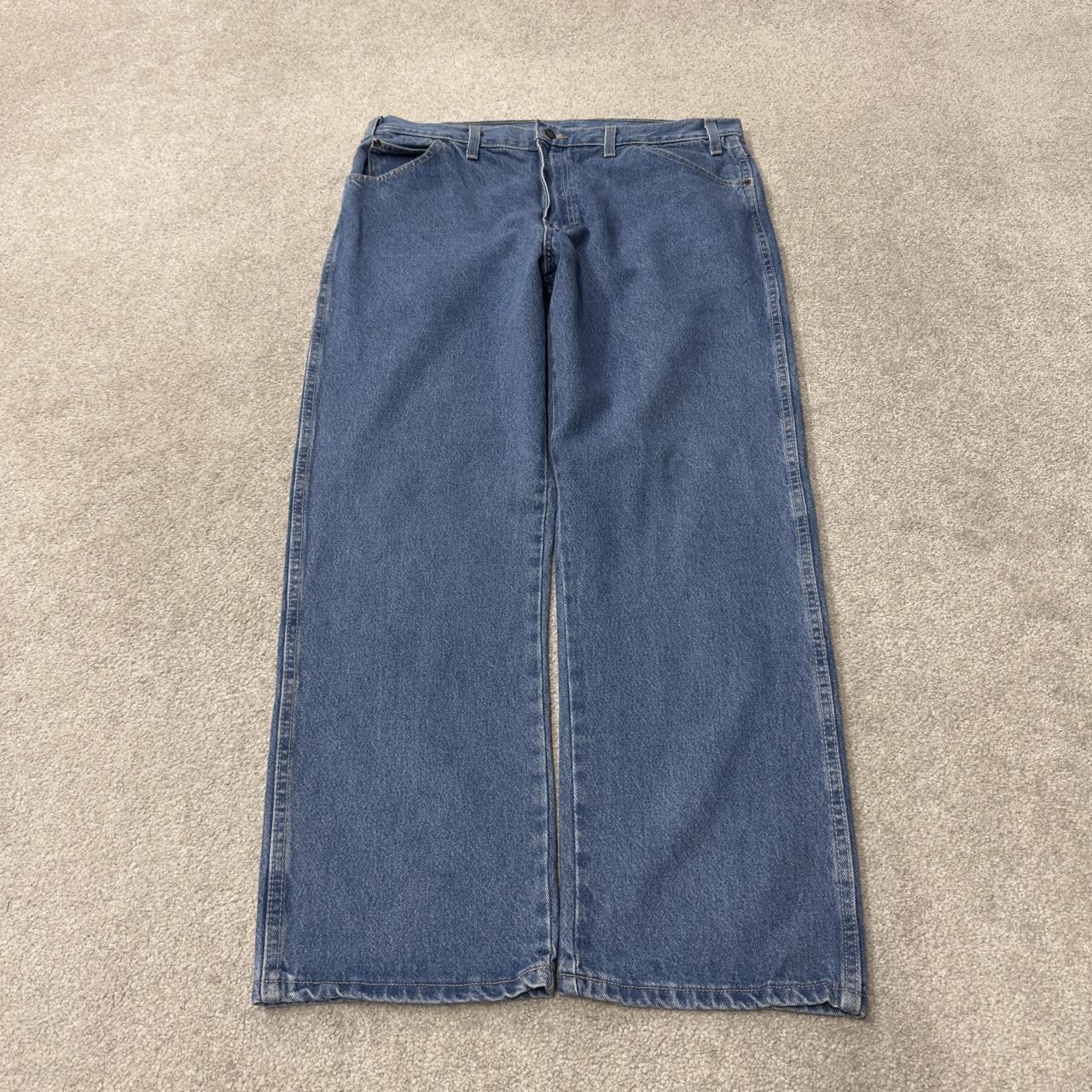 Dickies jeans loose straight denim y2k W38L30 blue Loose thick 100% cotton workwear skate pants