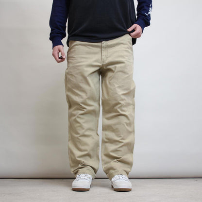 Tan Carhartt carpenter trousers W40L30 loose relaxed skater pants patch logo