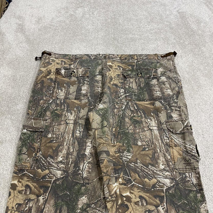 Realtree baggy camo cargo pants wide leg Y2K khaki camouflage outdoors hunting utility trousers