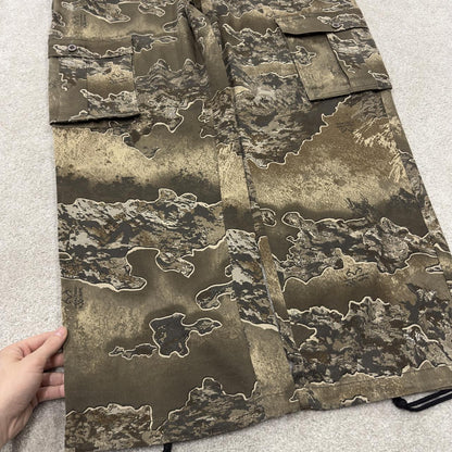 Baggy realtree camo cargo pants wide leg Y2K XXL khaki Wide leg camouflage pattern utility trousers