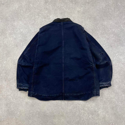 Vintage navy Carhartt Ridge jacket XL sherpa lined canvas over coat