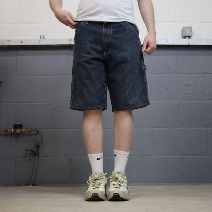 Y2K Wrangler denim shorts carpenter blue Loose skater style surf jorts