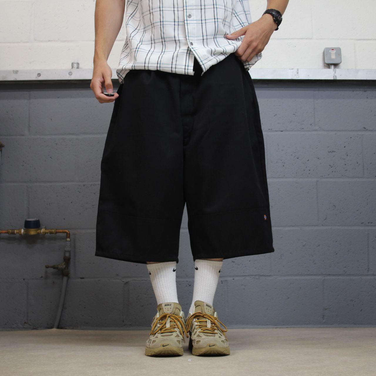 Dickies baggy chino shorts carpenter black Chino style skater shorts long wide leg festival