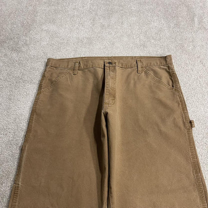 Canvas carpenter jeans y2k loose W40L30 tan brown