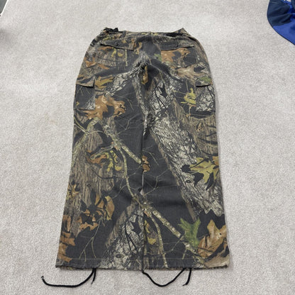 Baggy Mossy Oak realtree camo cargo pants Y2K L khaki Field Staff camouflage utility  hunting