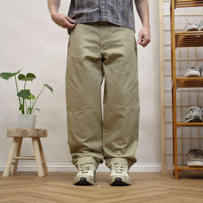 Y2K baggy chino work pants khaki Loose straight leg Red Kap workwear skater trousers