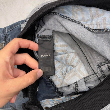 Blue denim Police jorts W32