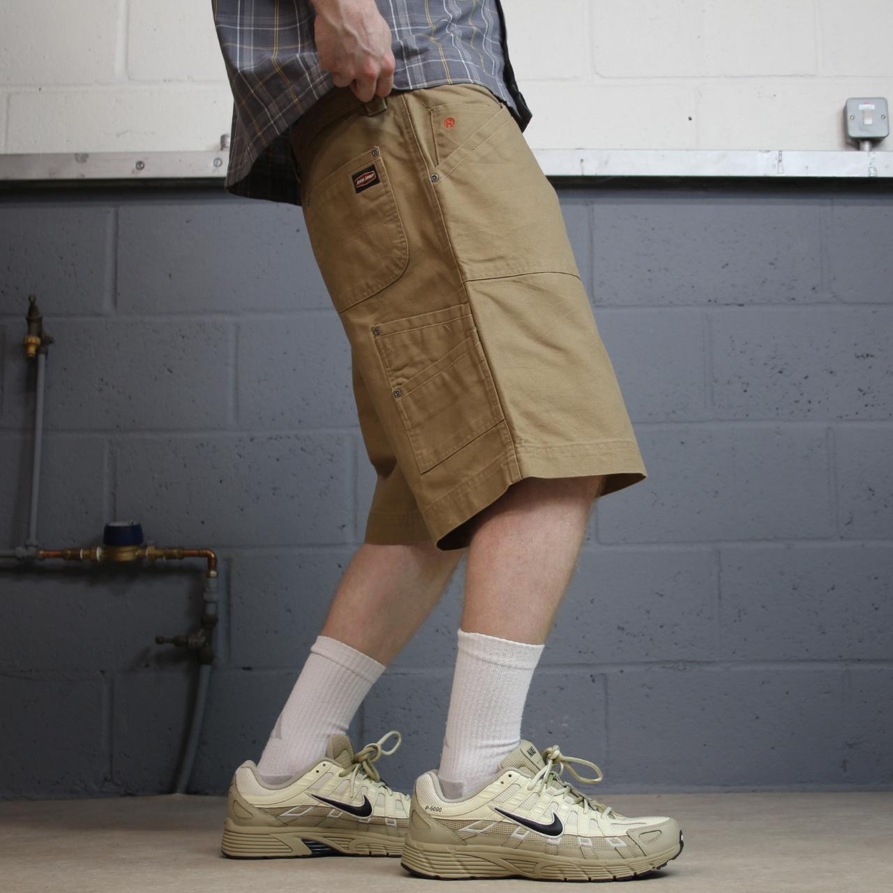 Jesse James baggy surf shorts y2k carpenter tan Loose canvas loose leg summer festival jorts