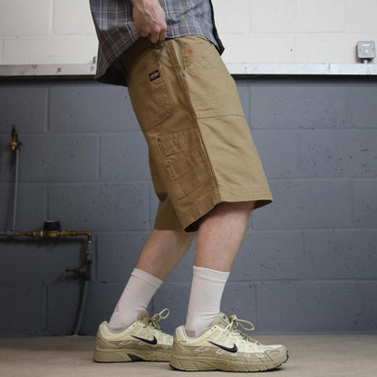 Jesse James baggy surf shorts y2k carpenter tan Loose canvas loose leg summer festival jorts