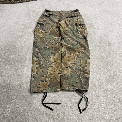 Vintage Rattlers camo cargo pants brown Lightweight floaty camouflage Y2K hunting trousers