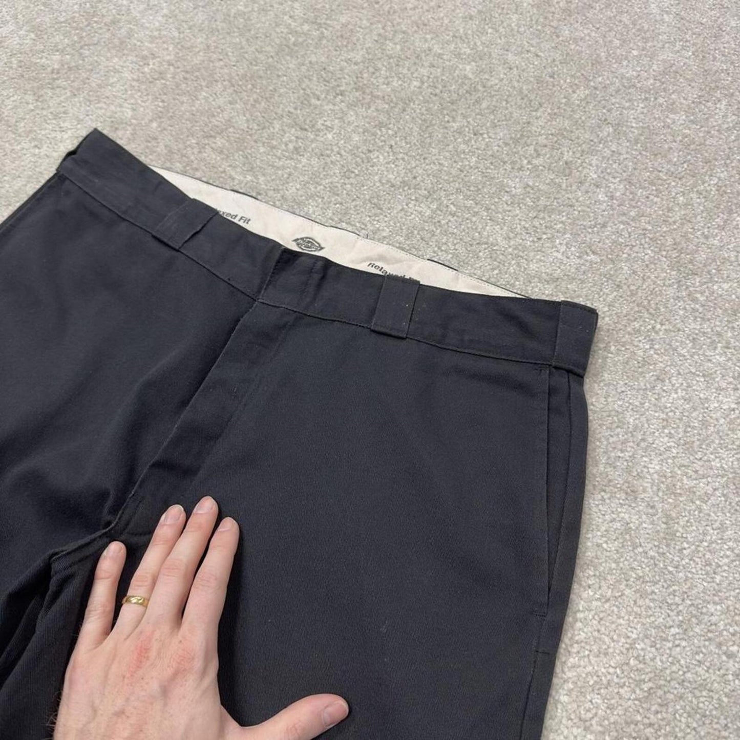 Dickies carpenter shorts long leg black Twill chino skater style shorts loose long leg