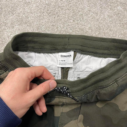 Y2K Sonoma camo cargo pants green Technical camouflage cuffed utility trousers
