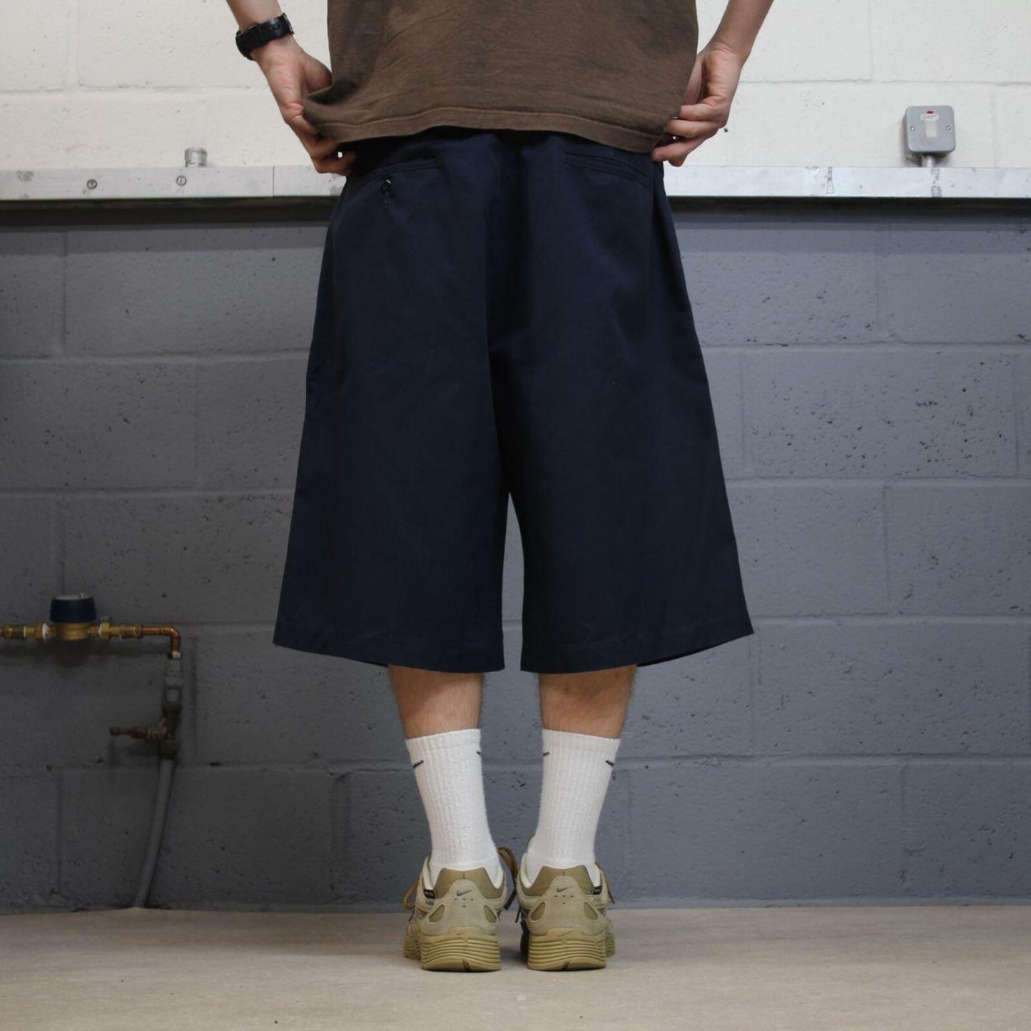 Dickies baggy shorts chino navy Chino style skater shorts long wide leg festival