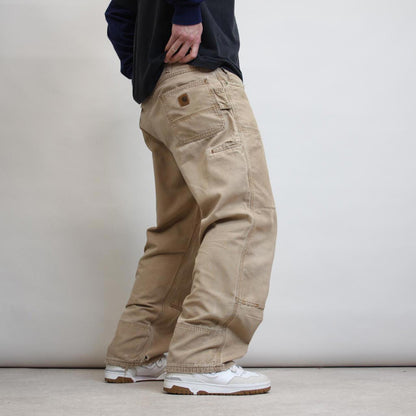 Carhartt double knee carpenter trousers W38L30 loose tan skater pants