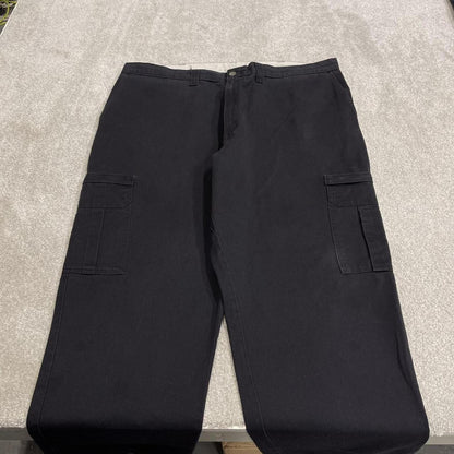 Dickies baggy cargo work pants black Loose wide leg utility skate trousers