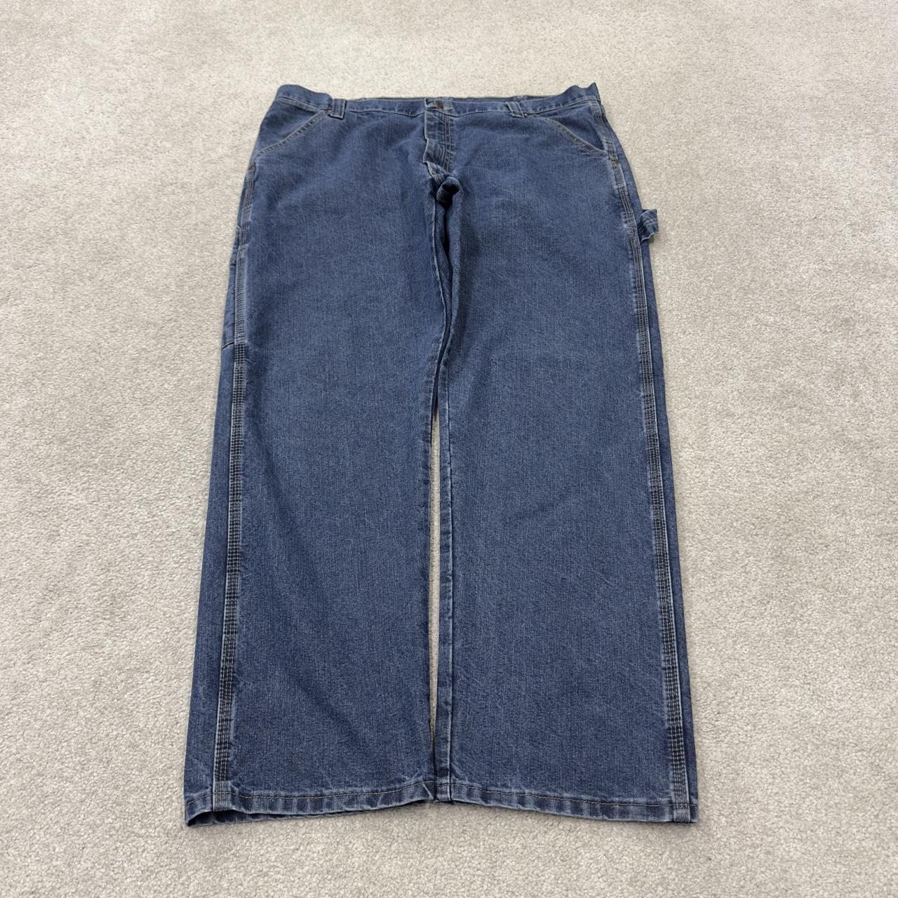 Wrangler carpenter jeans y2k blue loose leg denim Loose skater 2000s style cargo pants