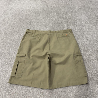 Dickies baggy cargo shorts W42 khaki chino style utility summer festival shorts