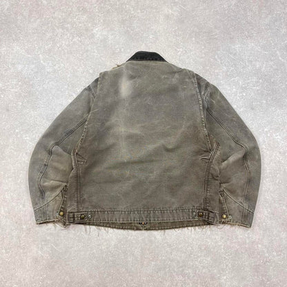 Vintage brown Carhartt Detroit jacket L J43 CHT blanket lined boxy cropped fit