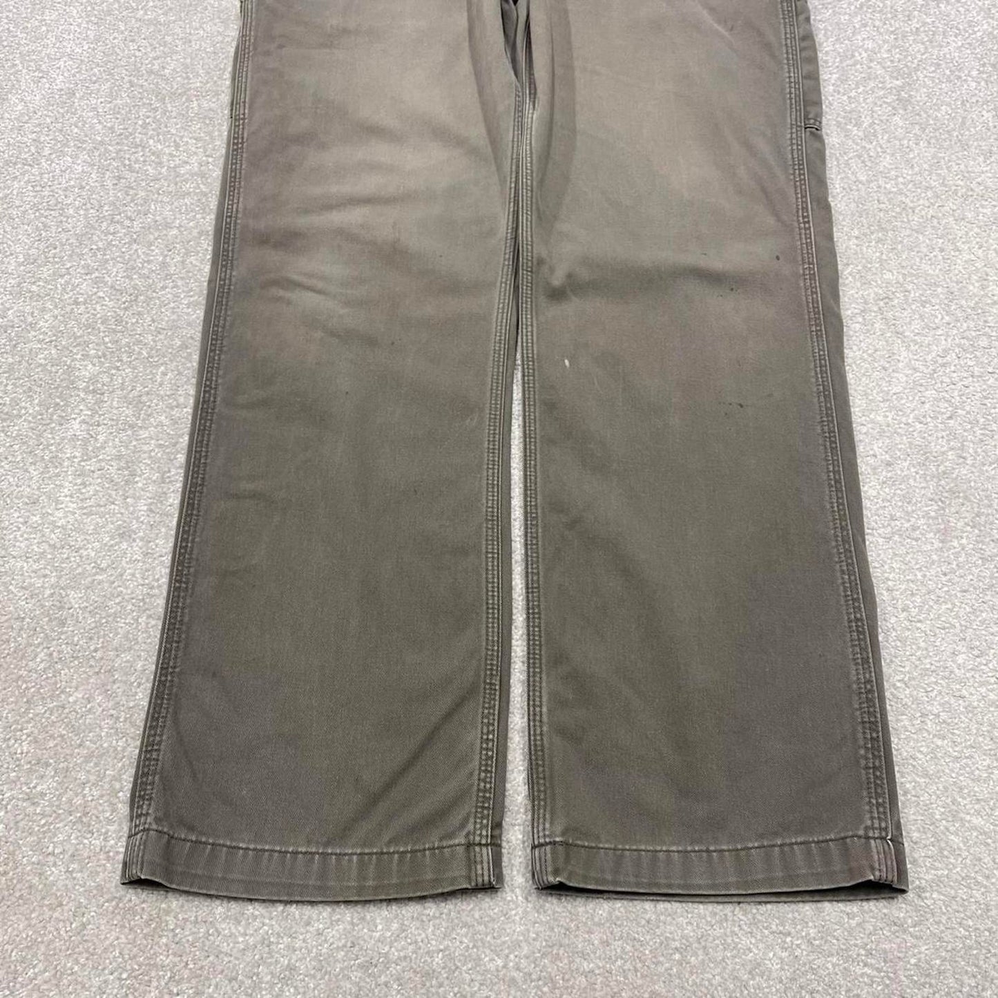 Y2k Carhartt carpenter work pants Khaki green Loose cotton skater style cargo work trousers