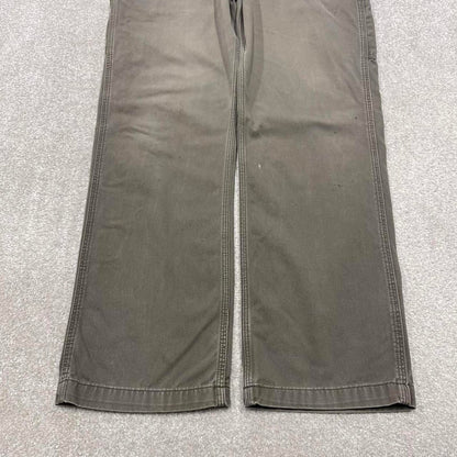 Y2k Carhartt carpenter work pants Khaki green Loose cotton skater style cargo work trousers