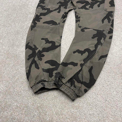 Y2K camo cargo pants khaki Urban classics camouflage cargo trousers utility cuffed legs