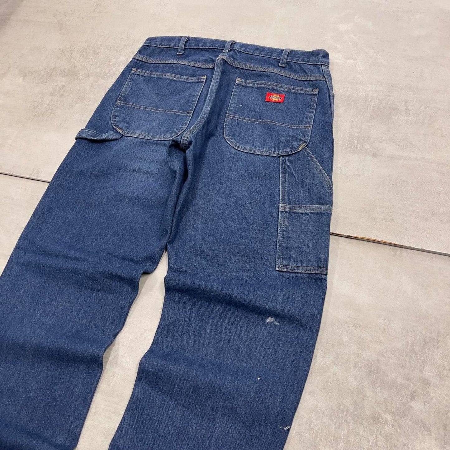 Baggy Dickies carpenter jeans W34L32 90s skate style blue thick denim cargos
