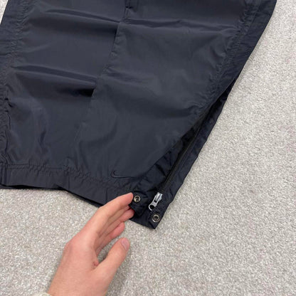 Vintage y2k baggy Nike tracksuit bottoms black Wide leg swoosh logo elasticated track pants
