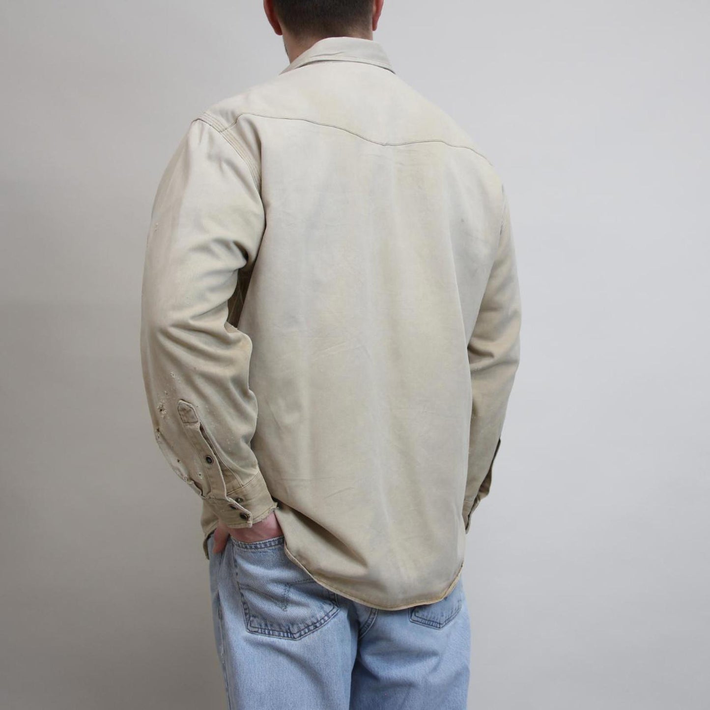 Distressed Carhartt work over shirt L