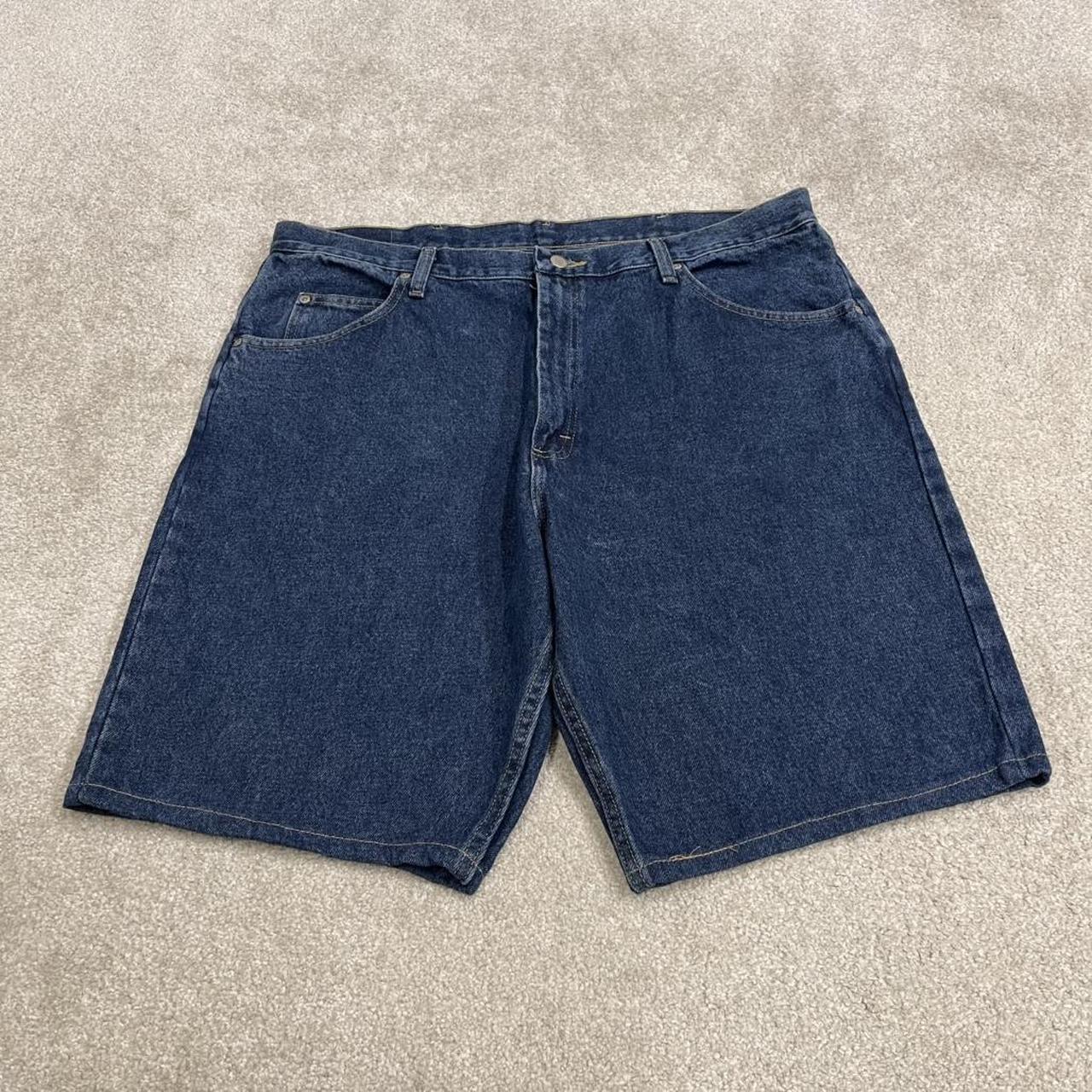 Wrangler baggy denim shorts blue Loose leg workwear skater style jorts