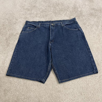 Wrangler baggy denim shorts blue Loose leg workwear skater style jorts