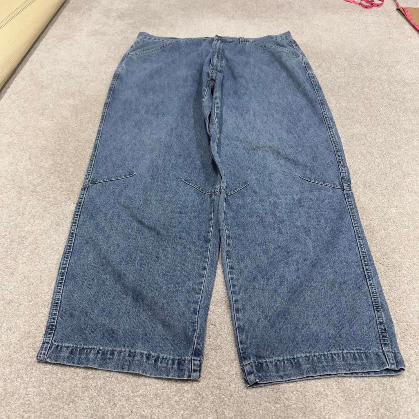 90s baggy Karl Kani jeans W40L32 wide leg blue denim y2k skate style hip hop pants