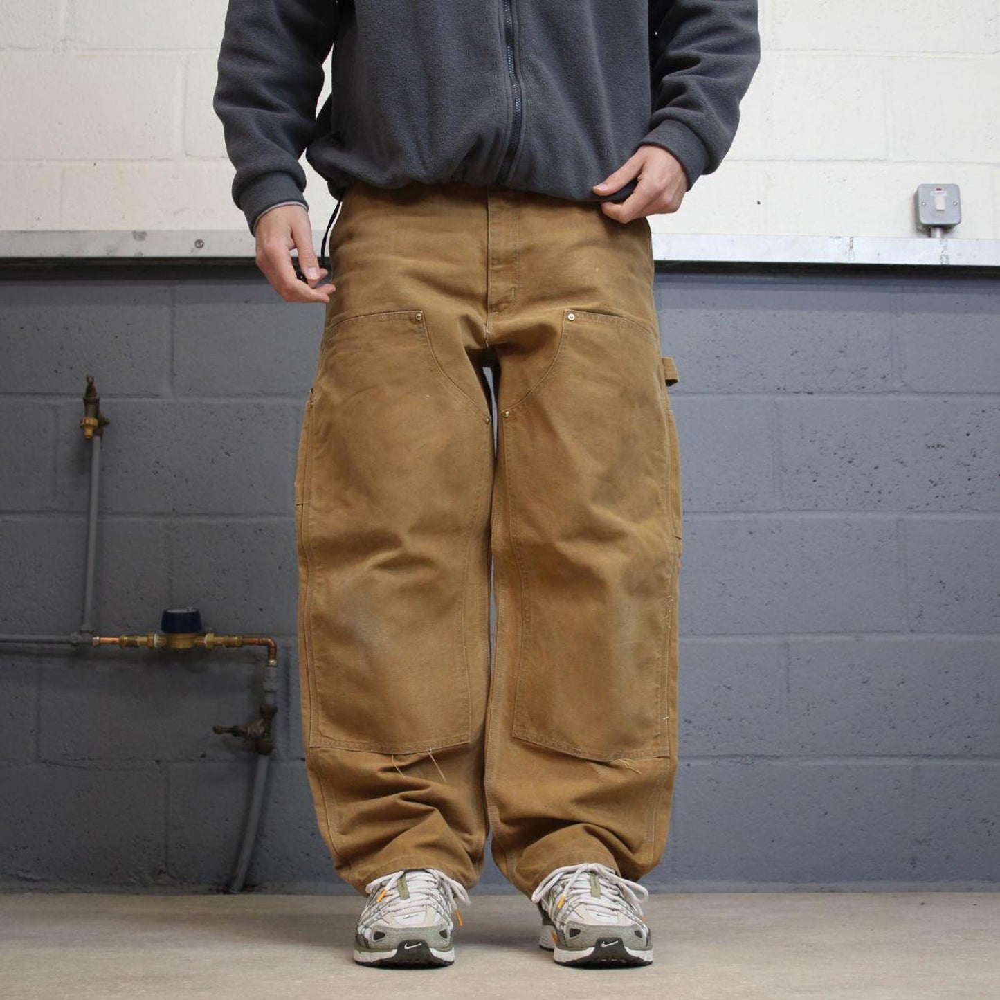 Carhartt double knee carpenter pants W38L30 baggy tan 90s style canvas skater cargos