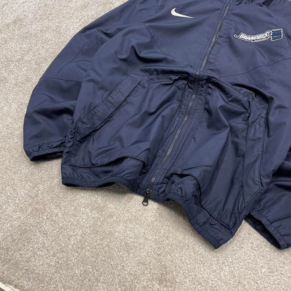 00s Nike technical windbreaker jacket Medium men's navy y2k hooded full zip up coat technical