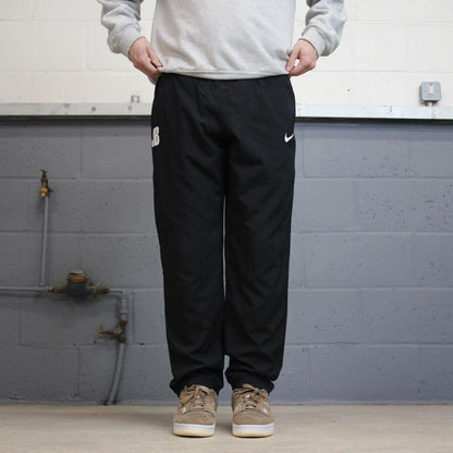 Black Nike trackies Large loose y2k floaty leg joggers embroidered Swoosh logo