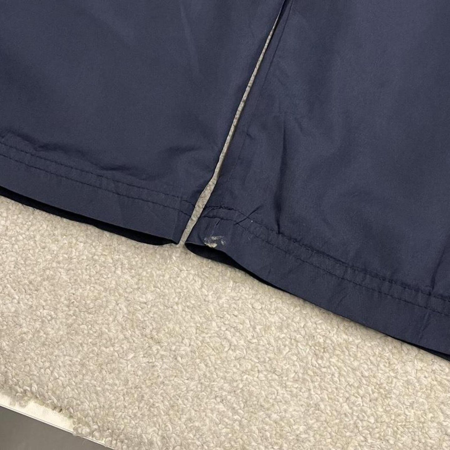 Starter baggy tracksuit bottoms wide leg navy Loose floaty embroidered side stripe track pants