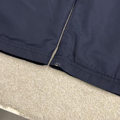 Starter baggy tracksuit bottoms wide leg navy Loose floaty embroidered side stripe track pants