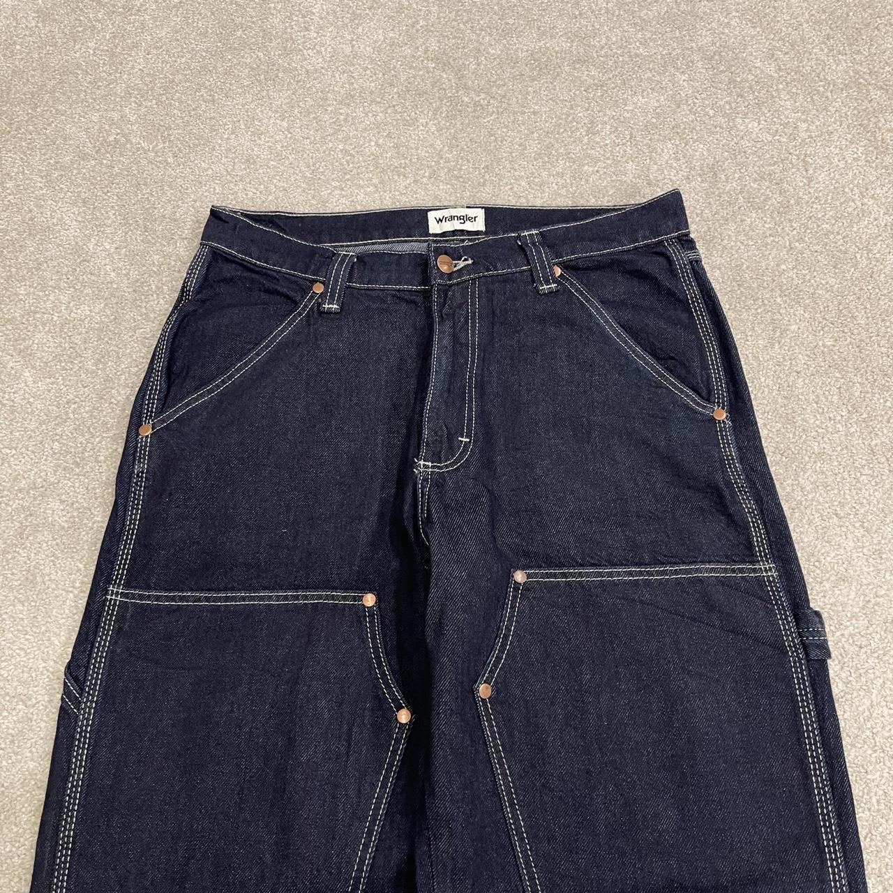 Wrangler baggy double knee cargo jeanz y2k Loose wide leg denim skater work pants