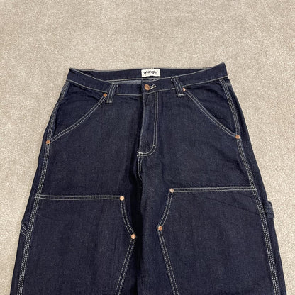 Wrangler baggy double knee cargo jeanz y2k Loose wide leg denim skater work pants