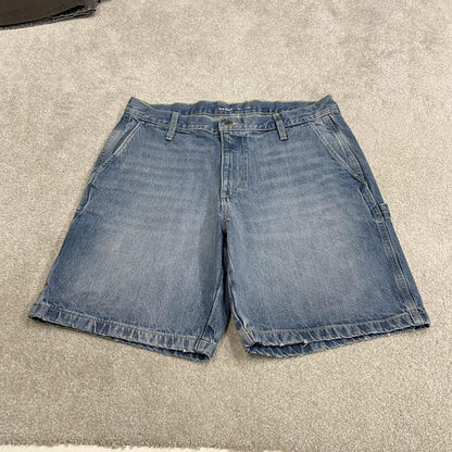 Baggy denim carpenter shorts cargo blue Old Navy skater style surf jorts