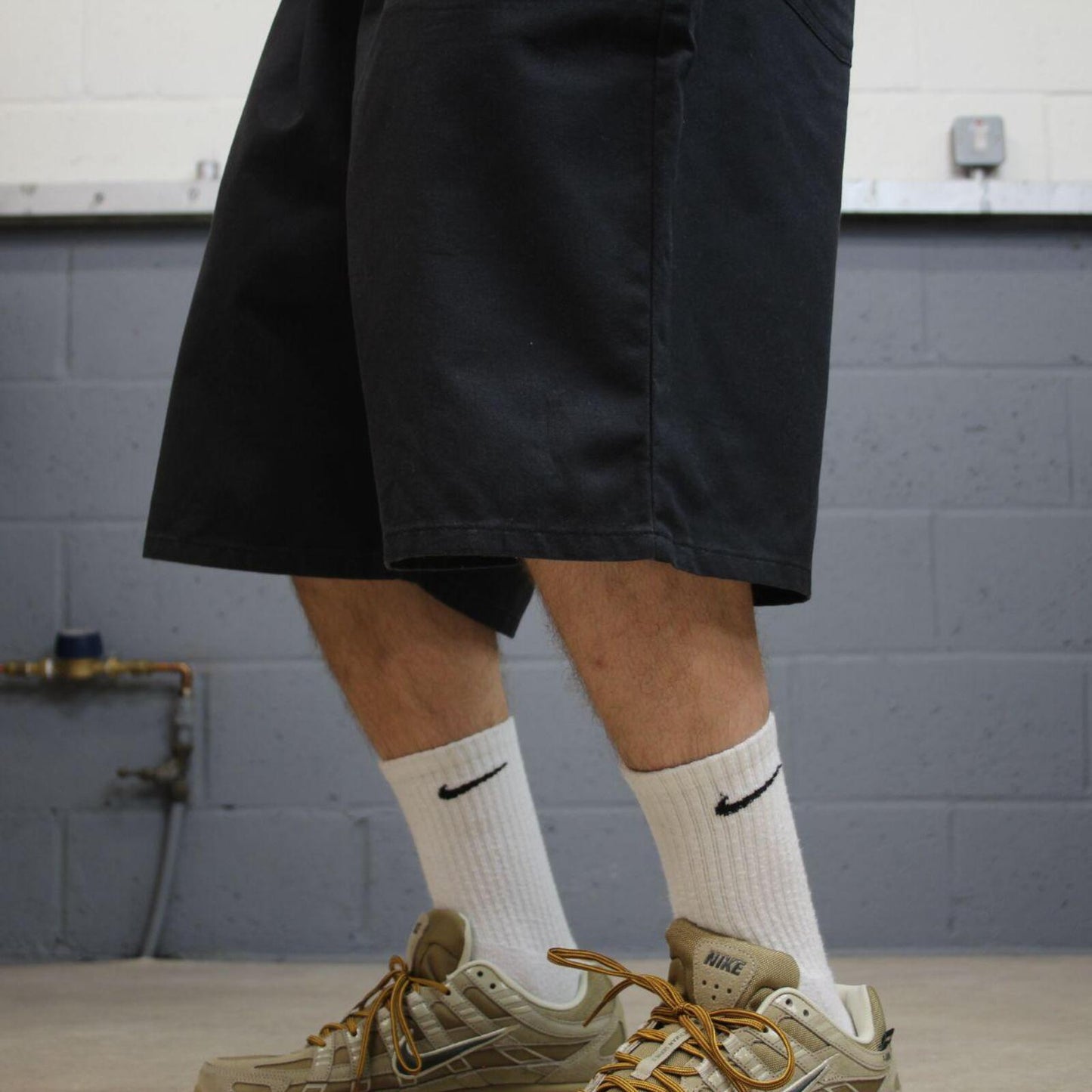 Dickies long baggy shorts chino black Skater / surf style shorts long loose fit festival