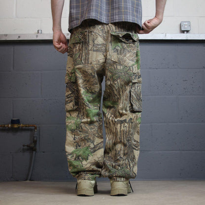 Vintage Liberty Duxbak baggy camo cargo pants L khaki Realtree camouflage wide leg trousers