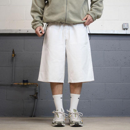 Y2k baggy Enyce shorts skater style white Loose wide leg summer festival shorts