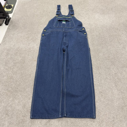 Vintage liberty dungarees 00s denim overalls blue loose leg festival skater wear