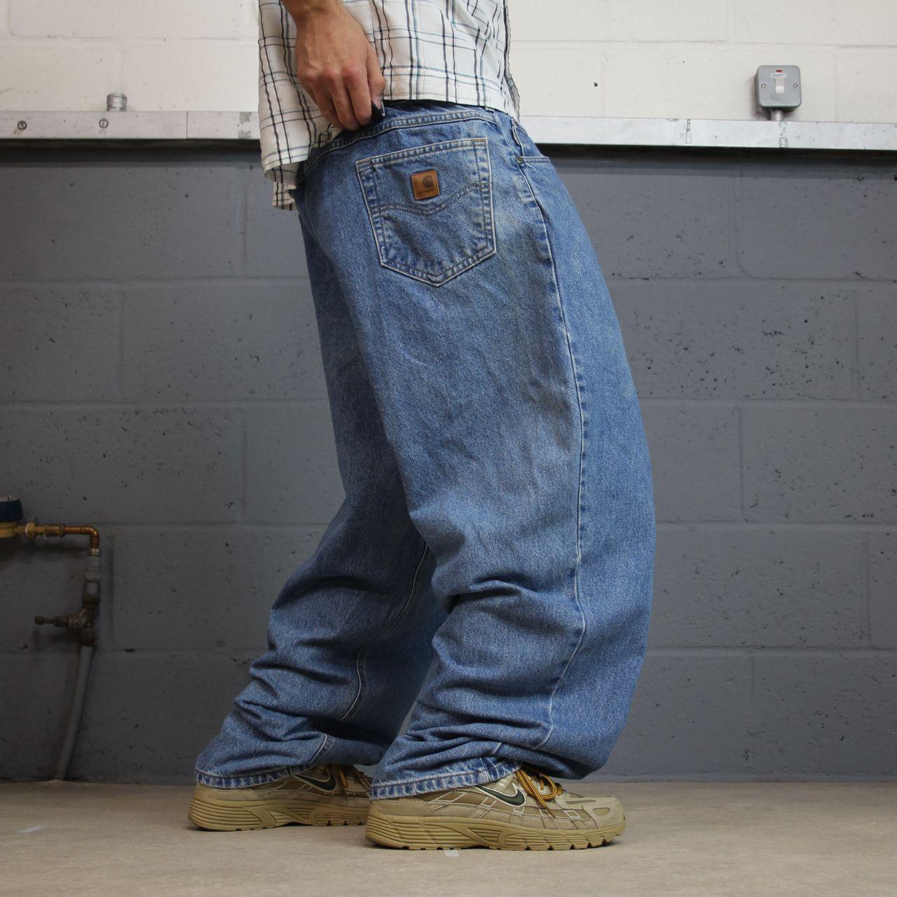 Baggy Carhartt jeans y2k blue denim Loose relaxed fit skater 2000s style workwear pants