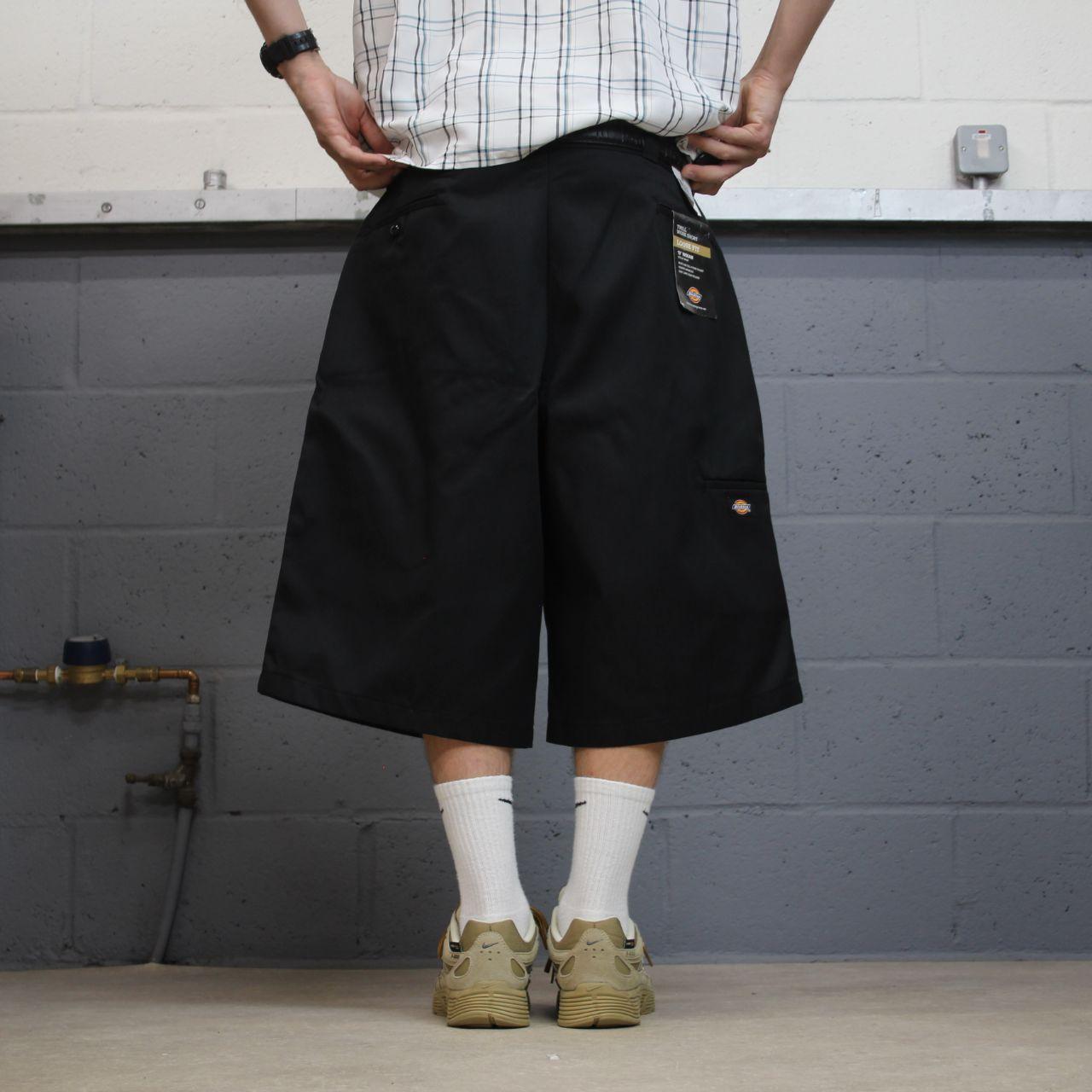 Dickies baggy chino shorts carpenter black Chino style skater shorts long wide leg festival