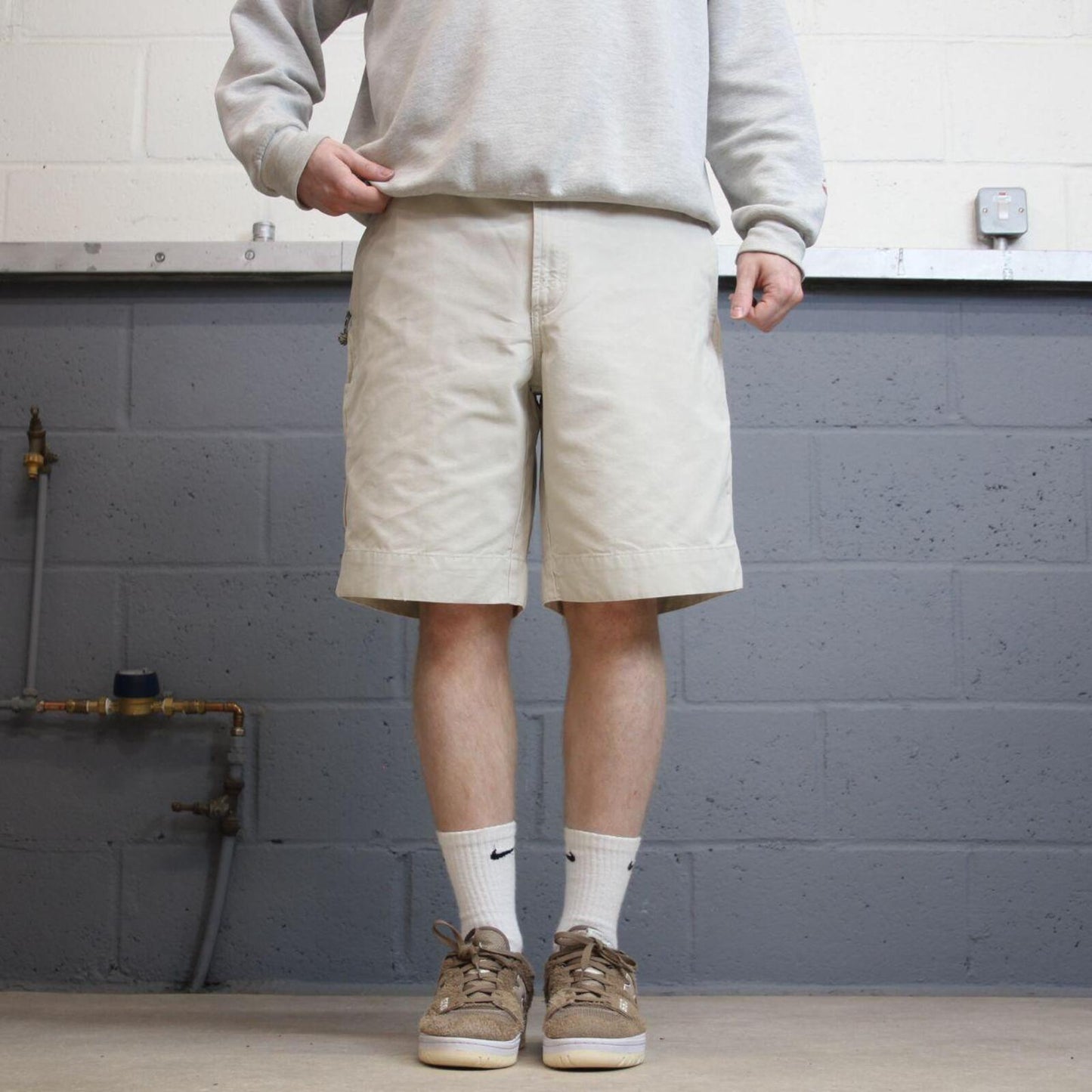 Columbia technical outdoors summer shorts beige Canvas hiking style shorts loose fit