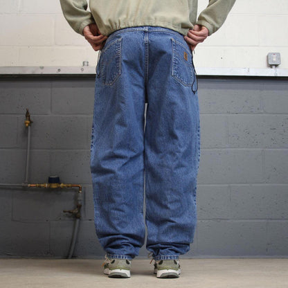 Vintage Y2K Carhartt denim jeans blue Loose straight leg skate style workwear pants