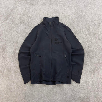 North Face technical jacket M women's black grey TNF Windwall y2k style autumn windbreaker