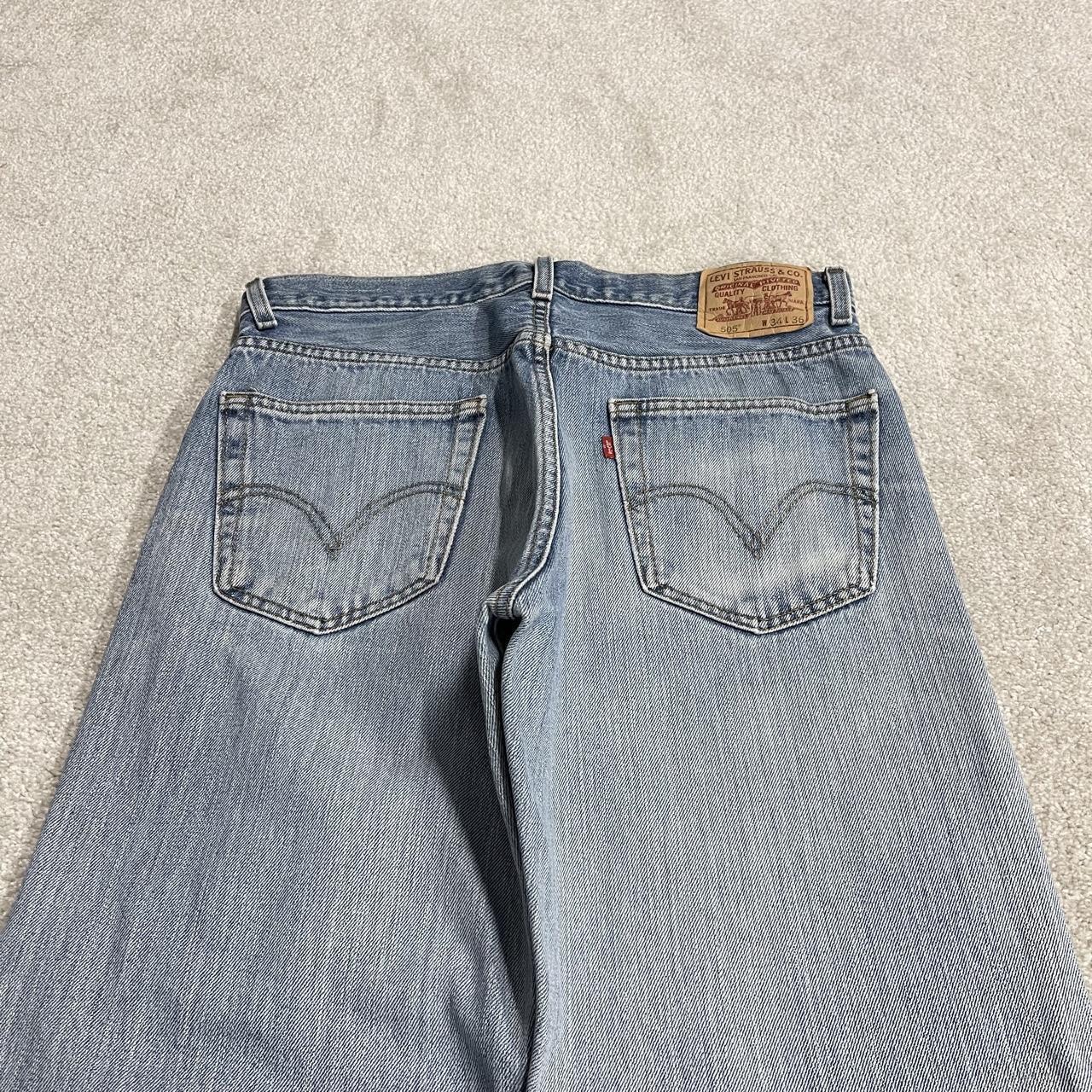 Levi's 505 straight fit jeans y2k blue Regular straight leg denim pants red tab logo